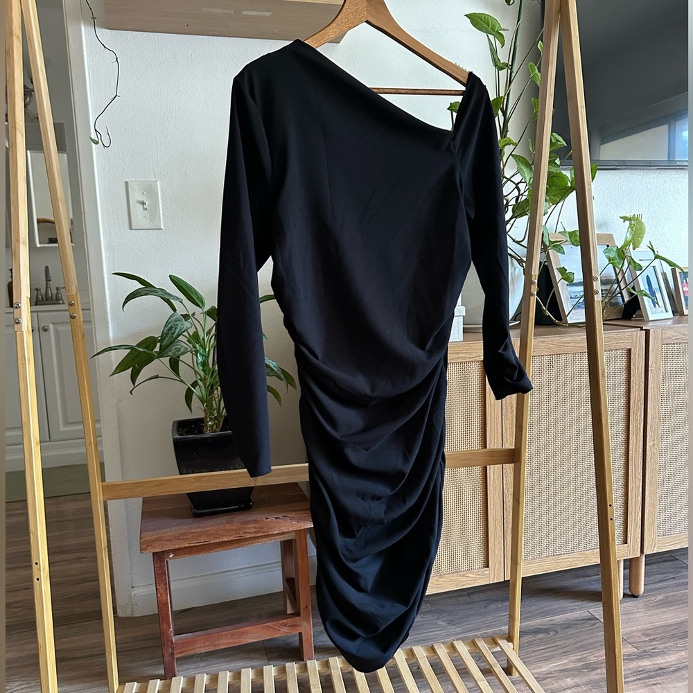 Asymmetrical Black Zara Dress - Size L